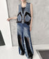 Mesh Denim Pants